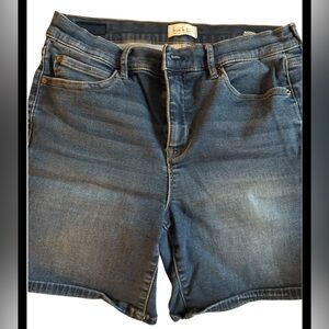 Nicole Miller High Rise dark Denim Shorts “Jorts”